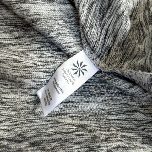 Athleta Heather Gray Hi Low Long Sleeve No Sweating It Shark Bite Top Small - Picture 4 of 8